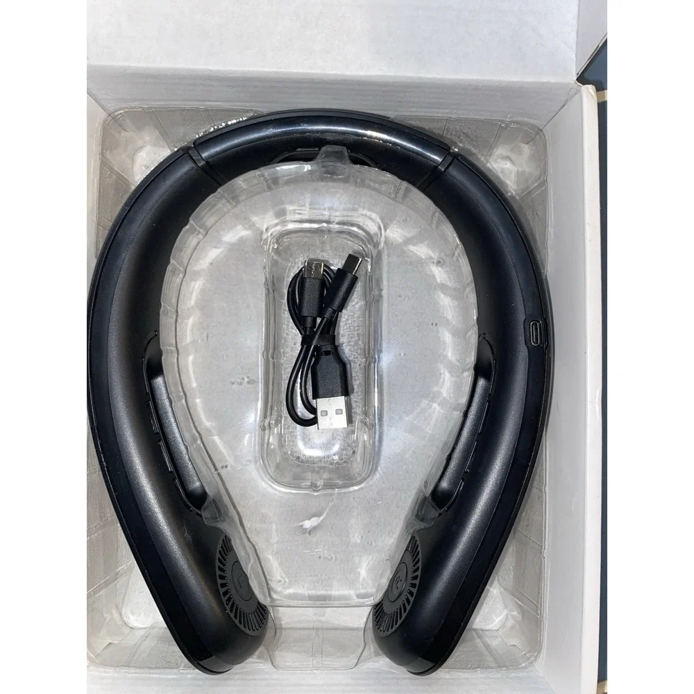 Hotsales Neck Fan, Hands Free‎ Bladeless Fans Portable Rechargeable Black